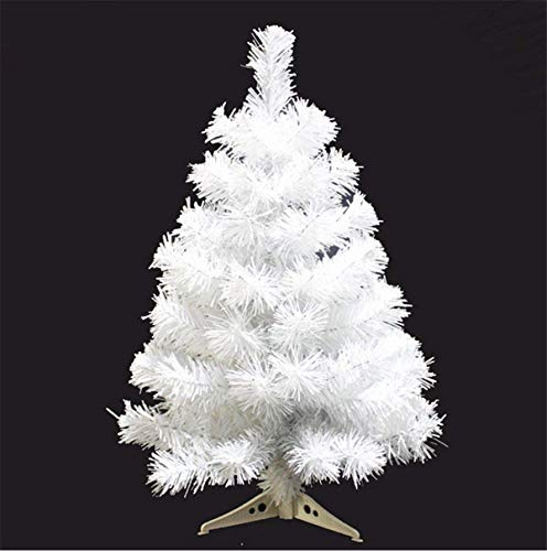 Fouriding 2ft 60cm Künstlicher Weihnachtsbaum Christbaum Tannenbaum mit KunststoffStänder (Weiß)