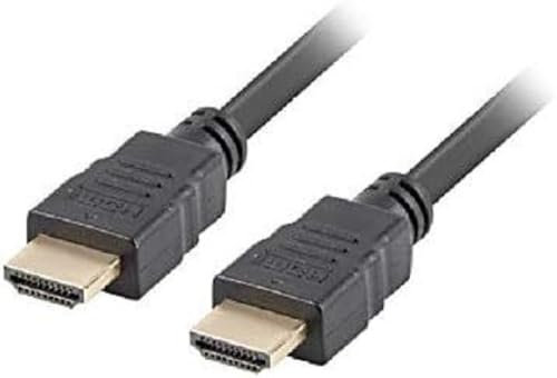 LANBERG CABLE HDMI CA-HDMI-11CC-0018-BK CONECTORES MACHO/MACHO RESOLUCIÓN HASTA 3840 2160 30HZ con CANAL ETHERNET 1.8 METROS, Negro