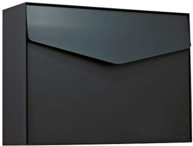ME-FA MEFA Letter 112 Letter Box (Colour Anthracite Grey, Postbox with Security Lock, Designer Letterbox, Size 312 x 430 x 128 mm) 112820M