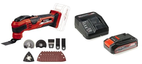 Einhell Akku-Multifunktionswerkzeug VARRITO Power X-Change (Li-Ion, 18V, 22000-40000 min^-1, Schnellspannverschluss, Werkzeugaufnahme 12-fach einstellbar, inkl. 2,5 Ah Akku und Ladegerät)