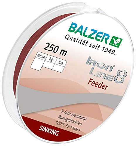 Balzer Iron Line 8 Feeder dunkelrot 250m 0,12mm