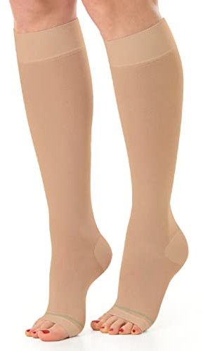 Relaxsan Antiembolism M1350A (1 Pair - Skin, S) Open-toe anti-embolism knee high socks - K2-25-32 mmHg