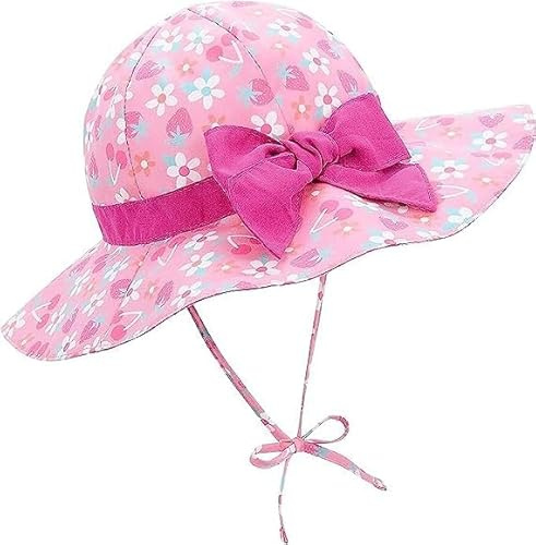 Zando Sombrero de sol unisex para bebé, para la playa, protección solar, protección UV, con ala ancha, para niñas y niños