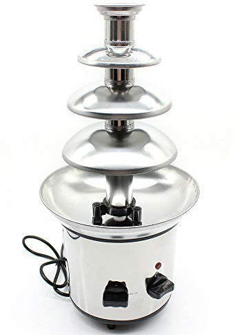 Acesunny Fuente de chocolate (4 pisos, 220 V, 170 W, acero inoxidable, fuente de chocolate)