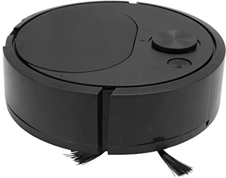 Robot Vacuum and Mop Combo, Smart Sweeping Robot, USB Charging Mini Auto Robotic Vacuum, Multifunctional Clean Robot for Wooden Flooring, Tile, Carpet, Marble(Black)