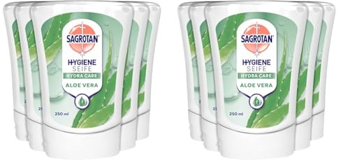 Sagrotan No-Touch Nachfüller Aloe Vera – Für den automatischen Seifenspender – 5 x 250 ml Handseife (Packung mit 2)