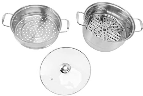 Pentola A Vapore, Pentola A Vapore Alimentare In Acciaio Inossidabile 304 Alimentare Alta Efficienza Grande Capacità Con Coperchio In Vetro Per Forno Elettrico Domestico Per