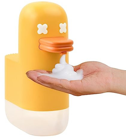 Focenat Dispenser Sapone Automatico Schiuma, 350 ML Dispenser di Sapone Automatico Con Sensore A Infrarossi, IPX4 Impermeabilità USB Ricaricabile Dispenser da Sapone per Cucine Bagni Ufficio Hotel