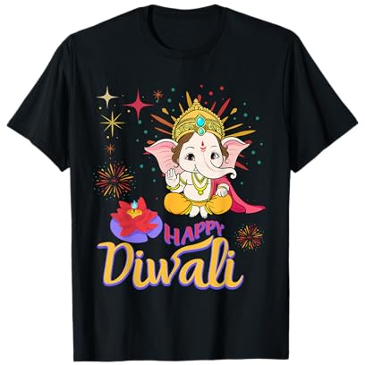 Happy Diwali Festival Outfit Idea for Kids & Hindu Diwali T-Shirt