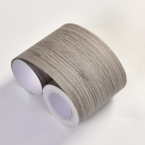 Ruban de réparation de grain de bois, auto-adhésif pour tables, chaises, plinthes, fenêtres, revêtements de sol, toutes sortes de meubles, rénovation, handicraft, chêne gris, 10 cm x 5 m