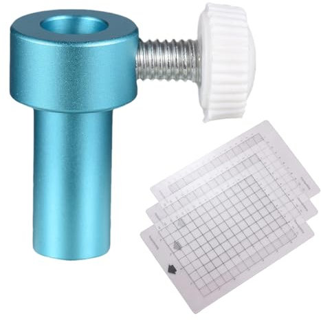 YIWEOG Stanzmaschinen-Stiftadapter mit 3 Stück Schneidematte 6,5 x 4,5 Zoll für Joy Schneidemaschine Stifthalter aus Aluminiumlegierung für Marker mit 8 mm Durchmesser