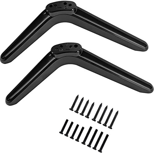 NGUIT TV Base Pedestal Feet TV Universal Legs Stand Mount Replacement Desk Pedestal Most Smart TVs Table Desk Reducing Neck Fatigue with Screws Compatible with TCL Roku 32 40 49 50 55 Inch