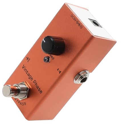 QUMIIRITY Bypass Mini Vintage Pedal for Electric Guitar Effects Compact Retro Phase Effect with Advanced Noise Reduction Technology for and Recording Sessions