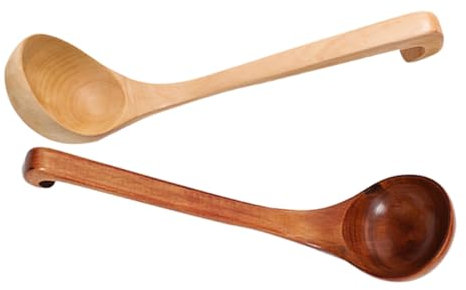 Cabilock 2stücke Holzsuppenlöffel Mit Langer Griffform Geeignet Für Hot Pot Und Porridge Inklusive Haken Für Aufbewahrung Naturmaterial Für Gemütliche Mahlzeiten