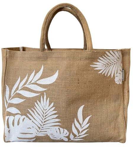 Domelo Einkaufstasche groß Jute Tasche Strandtasche XXL Arbeitstasche Damen Badetasche faltbar große Handtasche Korb einkaufen Jutetaschen mit Aufdruck Tragetasche Einkaufskörbe