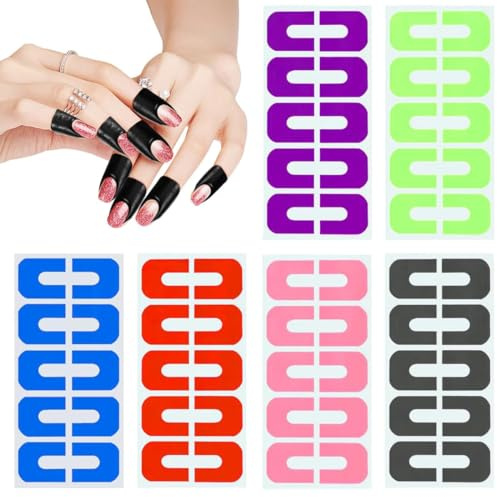 LAJUP Nastri Per Unghie Usa E Getta, 60 Pezzi Forma Di U Protettore Unghie Sticker, Nail Polish Protector Sticker Nail Polish Protettore Stencil Per Nail Art Painting Unghie Peel Off Tapes