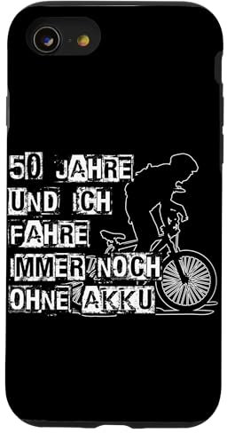 50 YEARS AND I'M STILL RIDING WITHOUT A BATTERY Bike rider Case for iPhone SE (2020) / 7 / 8