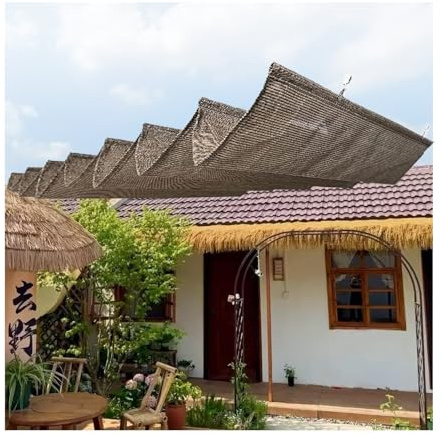 Tenda da sole a forma di U, tenda parasole per pergole e padiglioni, 1 m x 12 m, protezione UV esterna, tessuto resistente, ideale per giardino e patio