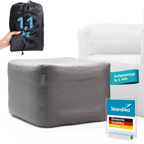 Skandika uppblåsbar pall Easy Air Premium | utomhussoffa, sittpall | Campingsoffa, strand, terrass, trädgårdsmöbler