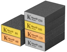 Sanding Blocks 6 Pcs, Sanding Sponges with 6 Grits (60,80,100,120,180,220), Sanding Block for Wood Metal Paint Furniture, Sandpaper, Hand Sanding Block, Sand Paper Sandpaper Sanding Sponge