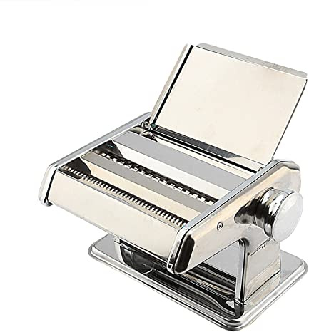 KIMISS Versatile Macchina per Pasta Manuale - Macchina per Pasta per Lasagne, Spaghetti, Tagliatelle Fatta a Mano in Acciaio Inossidabile 3IN1 - Impostazioni di Spessore Regolabili