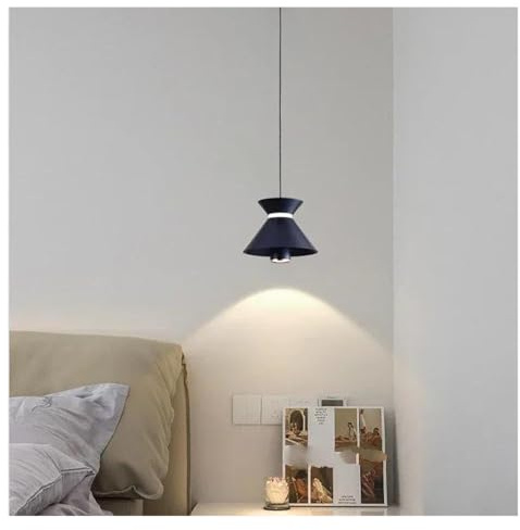 CCXXYGWJ Lámpara de Techo, lámpara Colgante nórdica para Cocina, Mesa de Comedor, Luces Colgantes, Sala de Estar, Dormitorio, lámparas LED, luminaria de suspensión (Noir)