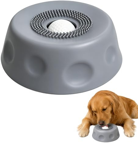 IWTBNOA Schleckball Hundenapf Silikon, Antischlingnapf Hunde mit Integrierter Drehkugel und Saugnapf, Anti Schling Napf, Slow Feeder Leck Schüssel, Lick Bowl Hund für Große, Mittlere und Kleine