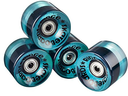 Ridge Skateboards Longboard-Räder, klar, blau, 70 mm
