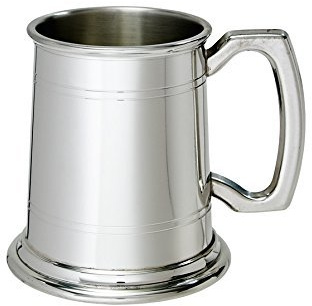 Wentworth Pewter Standard Bierkrug aus Zinn, doppelseitig, für ein halbes Pint