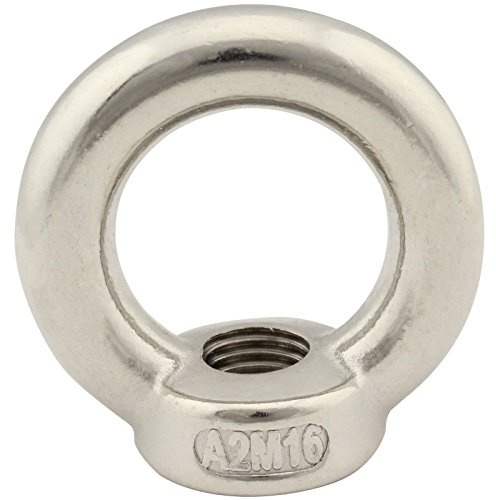 Ringmuttern (gegossen und poliert) - M16 - (2 Stück) - ähnl. DIN 582 - aus rostfreiem Edelstahl A2 (V2A) - Ösenmuttern SC582 | SC-Normteile®