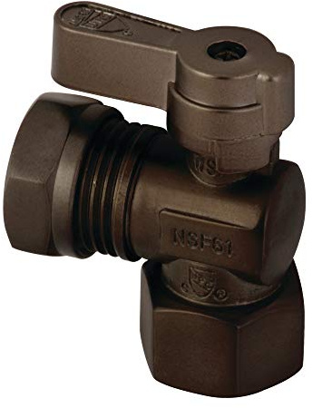 Kingston Brass KF4410ORB Fip X válvula de tope de ángulo de junta deslizante de 1/2 y 7/16 OD, bronce aceitado