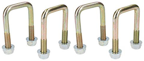 Lot de 4 boulons en U M10 40 x 70 mm pour remorques avec écrous haute résistance