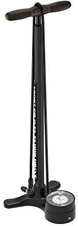 Lezyne Gravel Sport Drive, Standluftpumpe, Stahl, 100 PSI/6,89 Bar, analoges Manometer, für Presta- und Tubeless-Ventil