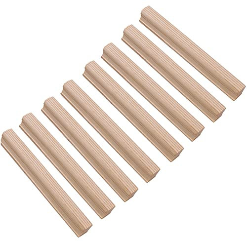Schubladengriff Möbelgriffe Holzgriffe 8 Stücke Holz Moderner Türgriff Küchenschrank Schrankgriff Kommoden Griffe für Möbel Schranktüren Schublade Kleiderschrank,Eschenholz (Hole distance:160mm)