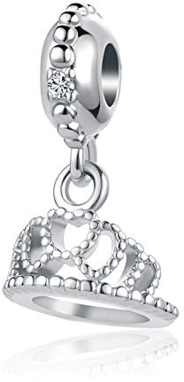 SBI Jewelry Breloque couronne de reine en argent pour bracelets Pandora et colliers - Pour femme, maman, épouse, anniversaire