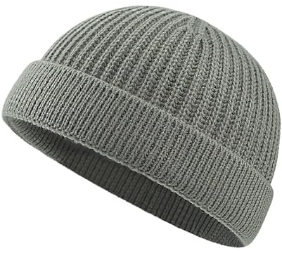 CLAPE Unisex Fisherman Beanie Hat Fischermütze Winter Dockermütze Beanie Strickmütze Wollmütze Rollmütze Short Beanie Knit Hat Trawler Beanie Watch Hut