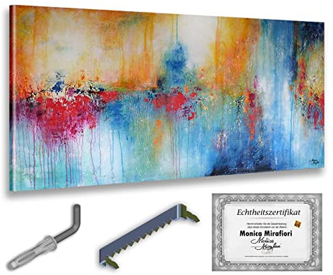 Monica Mirafiori I 100% HANDGEMALT I Gemälde Fantastisch 120x60cm | Gemälde Handgemalt | Acrylgemälde | Sehr Großes Acrylbild I Moderne Kunst I Kunstbilder