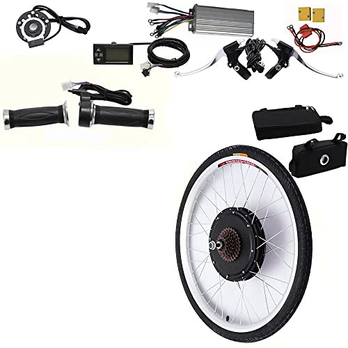 LCD Ebike Umbausatz Elektrofahrrad Motor Kit Conversion Hinterrad 26'' 48V 1000W Elektro Fahrrad