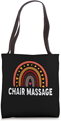 Chair Massage Colorful Rainbow Design for Therapists Tote Bag