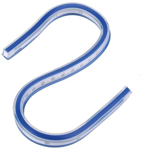 1 Stück Kurvenlineal,Kurvenlineal Schneiderbedarf,Flexibles Kurvenlineal,Biegsames Lineal,Biegbares Lineal,für Zeichnen,Kleiderdesign,40 cm/16 Zoll