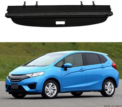 ZUMAHA Auto Einziehbarer Laderaumabdeckung Kofferraum Cargo Cover für Honda FIT Jazz 2014 2015 2016 2017 2018 2019 2020 Kofferraumabdeckung Rollo Schutz Innere Zubehör