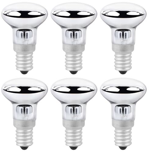 6 Pezzi Lava Lampadina E14 30W R39 Lampadina a Incandescenza, Luce Calda 2700K, 340LM, AC 230V, Lampadina Filamento R39 Attacco Piccolo per Lavalamp, Lampade a Lava, Lampada Vulcano, Lampada Bolle