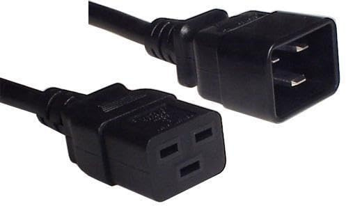 Power Jumper Cable IEC C19 Female to IEC C20 Male Black 5m