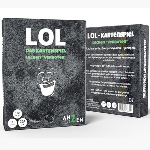 LOL - Das Kartenspiel - Lachen verboten | Lustiges Partyspiel mit Lachgarantie | Gesellschaftsspiel mit 5 witzigen Kategorien | LOL Spieleabend für Erwachsene | Ostergeschenk-e für Männer und Frauen