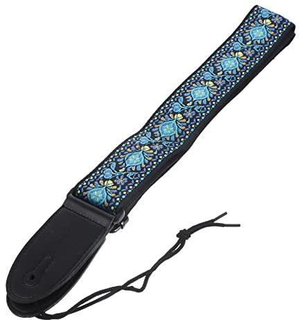 ifundom Gitarrengurt 88-143cm und Ethnischer Verstellbar aus Baumwolle Metall Waschbar Schulterband für Bass und Akustikgitarren für Musikauftritte