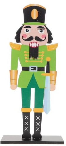 Amosfun Wooden Nutcracker Soldier Ornament Classic Nutcracker Figures for Festive Holiday Table Centerpiece Home Decor Party Supply