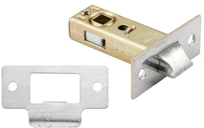 Tabanzhe Tubular Latch-45mm Polished Chrome Tubular Durable Latch Standard Interior Door Latch Door Latch for Internal Wooden Doors