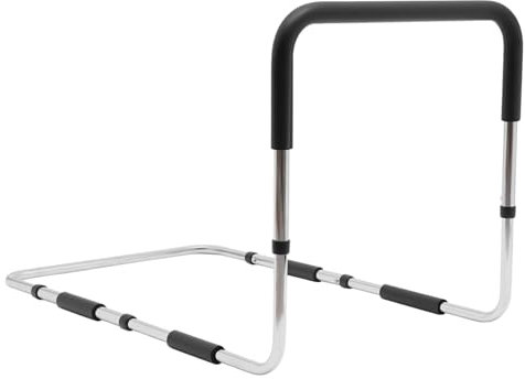Tyvotrend Bettgitter für Ältere, Bettgeländer Höhenverstellbare 46-56cm Geländer, Bettgitter Rausfallschutz Hilfsmittel im Alltag, für Erwachsene und Senioren, Belastbarkeit 136kg