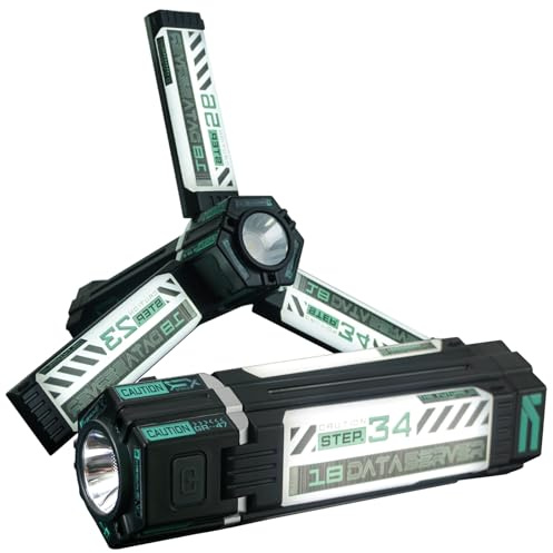 Marikito Punk-Campinglampe mit 5 Lichtmodi, Wiederaufladbares Futuristisches Gadget, für Sci-Fi-Cosplay, Partys und Outdoor