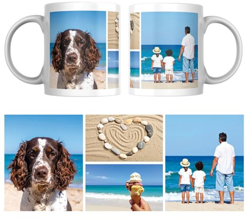 Personalised Mug with Photo & Text – Customised Mug & Coffee Cup | Gift for Fathers Day, Mothers Day, Birthday, Anniversary – 11oz Tea Cup. Custom photo mug personalised for women and men.